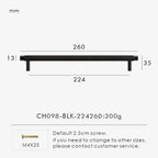 Solid Brass Knurled Handle – Modern T-Bar Cabinet & Drawer Pull