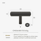 Solid Brass Knurled Handle – Diamond-Cut T-Bar & Long Pull