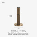 Brass Knurled Door Stopper – Heavy-Duty Floor & Wall Mount