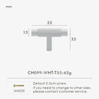 Solid Brass Linear Handle – Modern T-Bar Cabinet & Drawer Pull