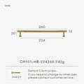 Solid Brass Linear Handle & Knob Set – Modern Textured Cabinet Pulls