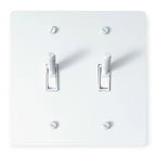 2-Gang Solid Brass Knurled Toggle Light Switch