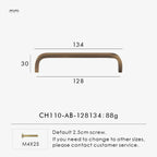 Solid Brass Bent Handle – Simple Modern Cabinet & Drawer Pull