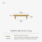 Solid Brass Linear Handle – Modern Kitchen & Cabinet Pull Bar