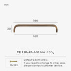 Solid Brass Bent Handle – Simple Modern Cabinet & Drawer Pull