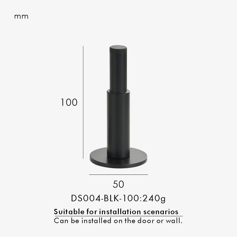 Brass Door Stopper – Floor & Wall Mount Holder in Antique or Matte Black Finish
