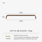 Solid Brass Bent Handle – Simple Modern Cabinet & Drawer Pull
