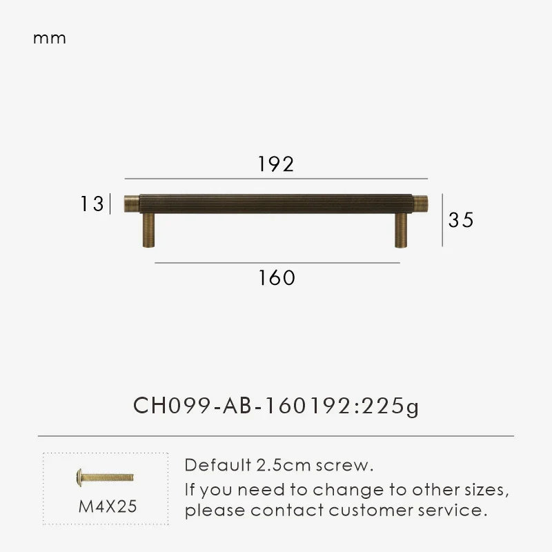 Solid Brass Linear Handle – Modern T-Bar Cabinet & Drawer Pull