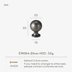 Antique Silver Brass Handle – Retro Round Arched Cabinet Pull