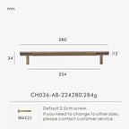 Solid Brass Cross Knurled Handle – Diamond-Cut T-Bar & Cabinet Knob