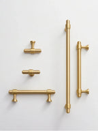 Solid Brass European Luxury Handle – Cabinet Knobs & T-Bar Drawer Pull