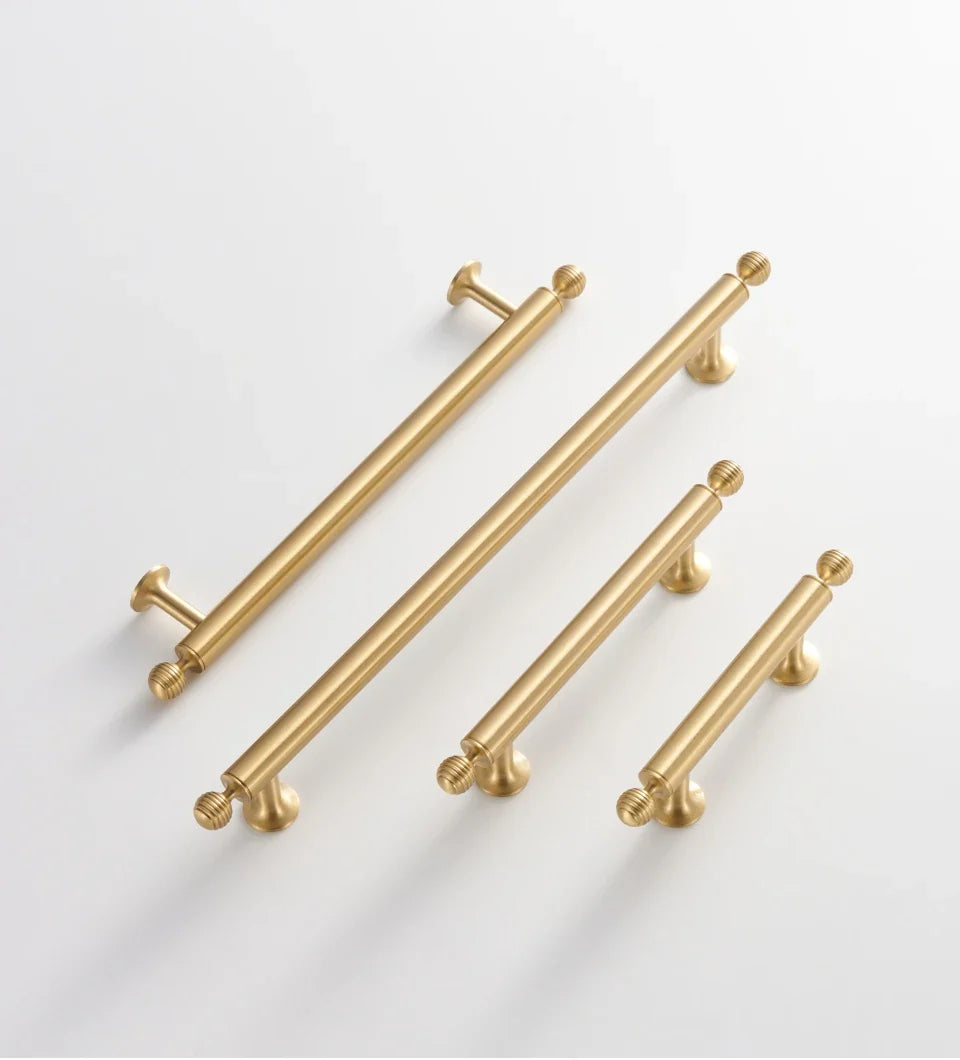 French Luxury Brass Handle – Gold Cabinet & Wardrobe Pull Knob Set