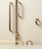 Solid Brass Bent Handle – Simple Modern Cabinet & Drawer Pull