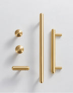 Solid Brass Smooth Round Knob – Elegant Cabinet & Drawer T-Bar Handle