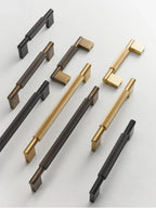 Solid Brass Cross Knurled Handle – Modern Industrial Cabinet & Drawer Pull