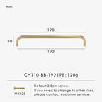Solid Brass Bent Handle – Simple Modern Cabinet & Drawer Pull