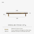 Solid Brass Cross Knurled Handle – Diamond-Cut T-Bar & Cabinet Knob