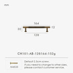 Solid Brass Linear Handle & Knob Set – Modern Textured Cabinet Pulls