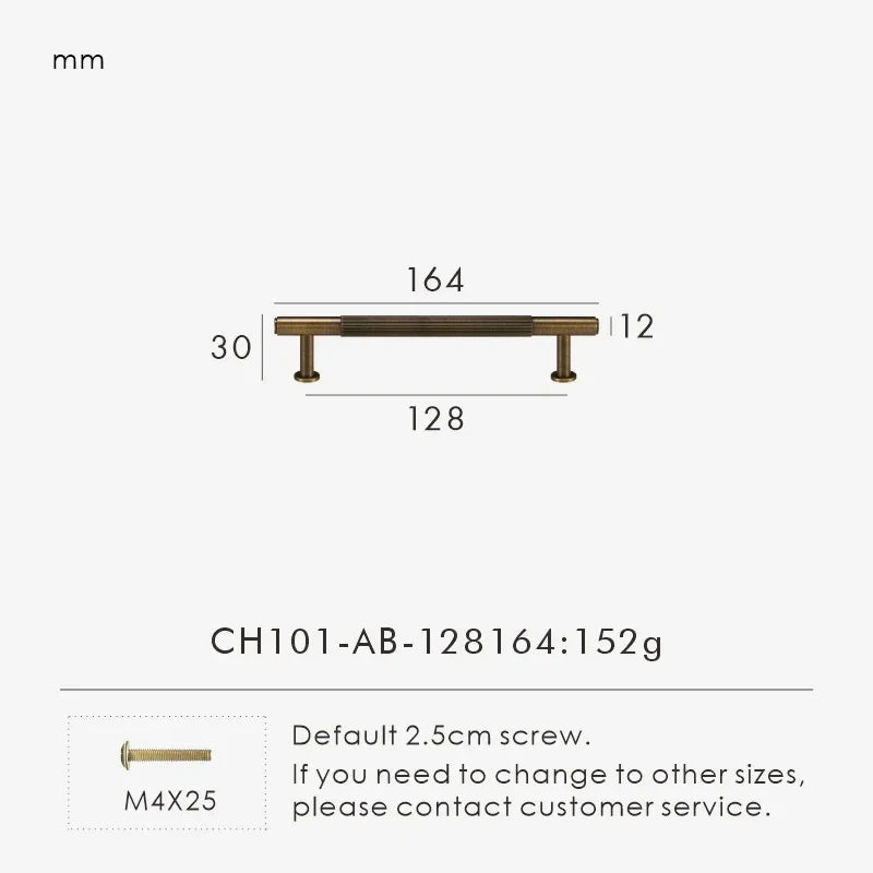 Solid Brass Linear Handle & Knob Set – Modern Textured Cabinet Pulls