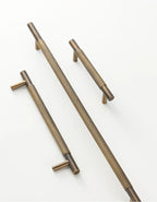 Solid Brass Cross Knurled Handle – Diamond-Cut T-Bar & Cabinet Knob