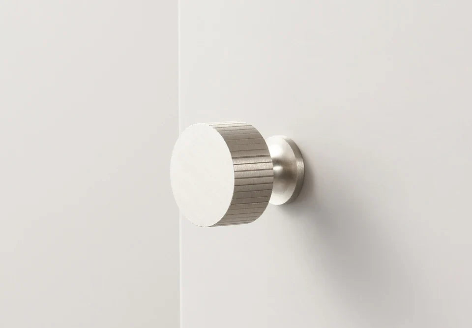 Art Deco Solid Brass Cabinet Knob – Vertical Line Design