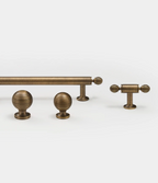 Solid Brass Ball Handle – Antique T-Bar Cabinet & Wardrobe Pull