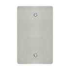 1-gang blank wall plate in brushed Stainless Steel finish