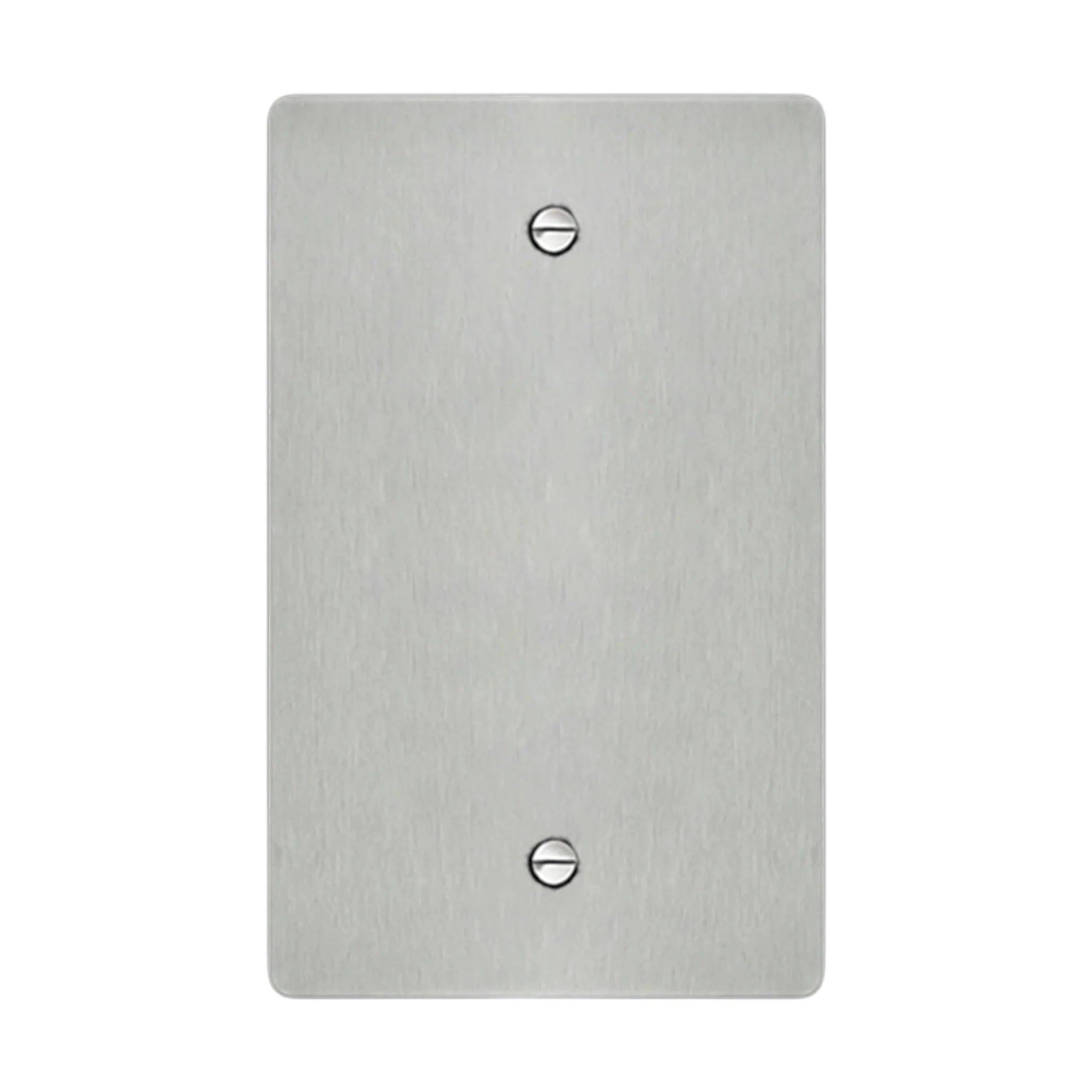 1-gang blank wall plate in brushed Stainless Steel finish