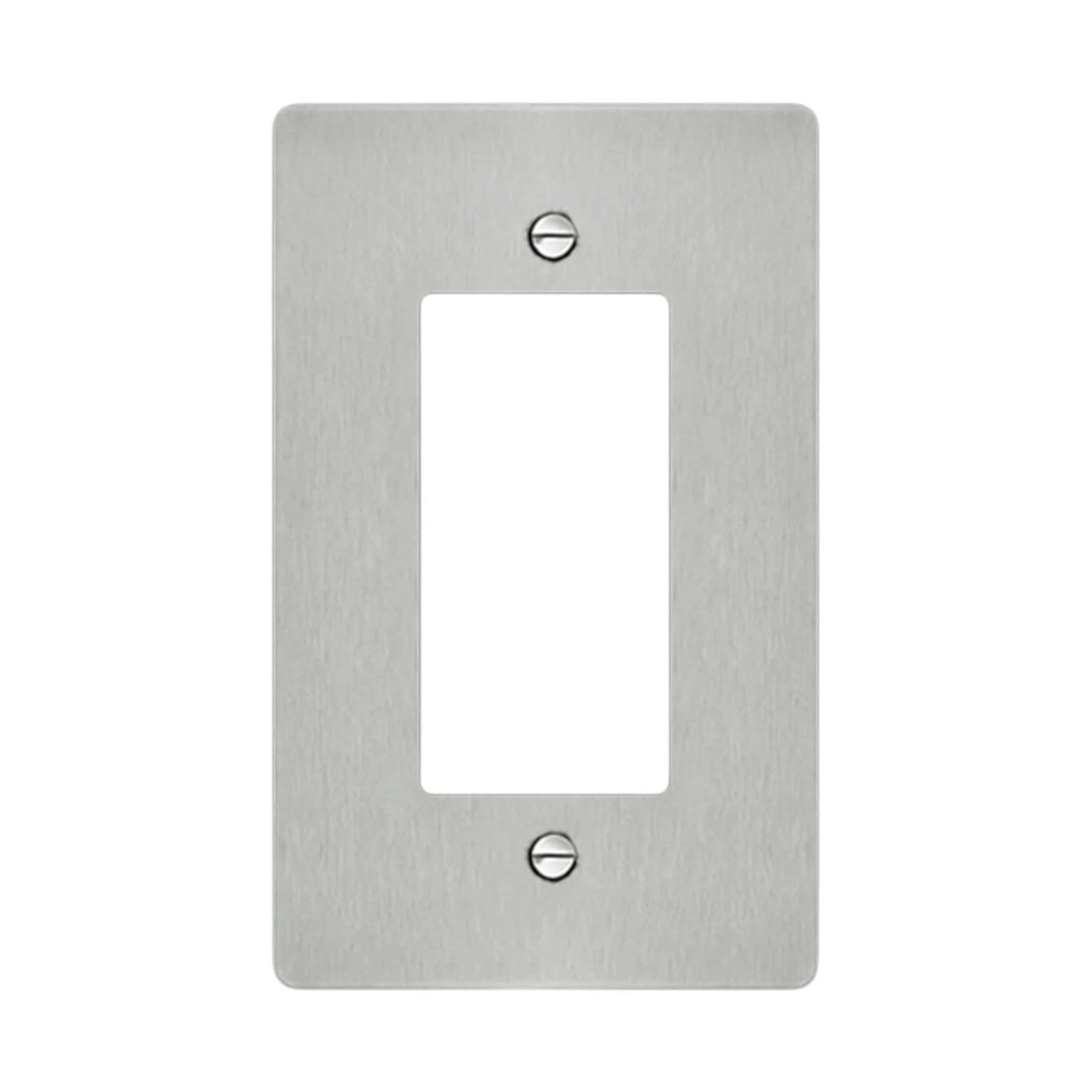 Stainless Steel decorator wall plate / outlet cover with modern brushed finish