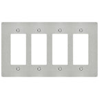4-Gang Solid Brass Decorator Wall Plate / Outlet Cover (Decora/Rocker/GFCI)