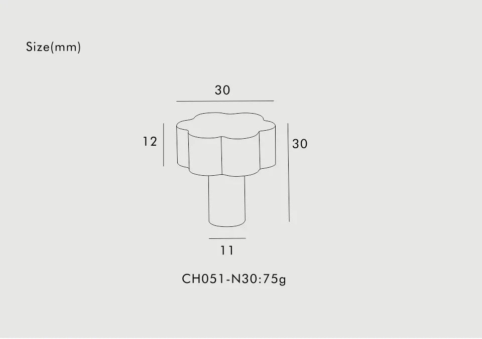 Flower Cabinet Knob – Elegant Hexapetal Design