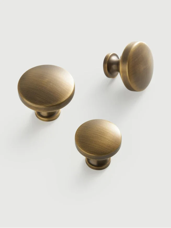Solid Brass Cabinet Knob – Antique Bronze Finish