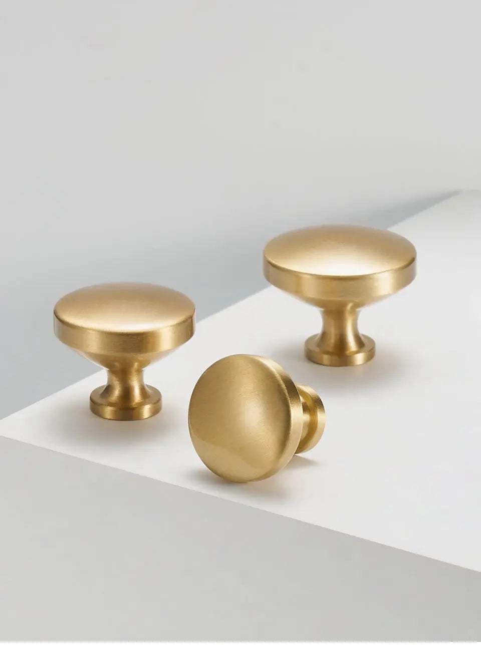 Solid Brass Round Cabinet Knob – Minimalist Design