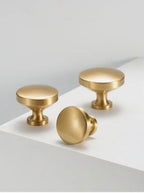 Solid Brass Round Cabinet Knob – Minimalist Design