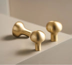 Solid Brass Smooth Round Knob – Elegant Cabinet & Drawer T-Bar Handle