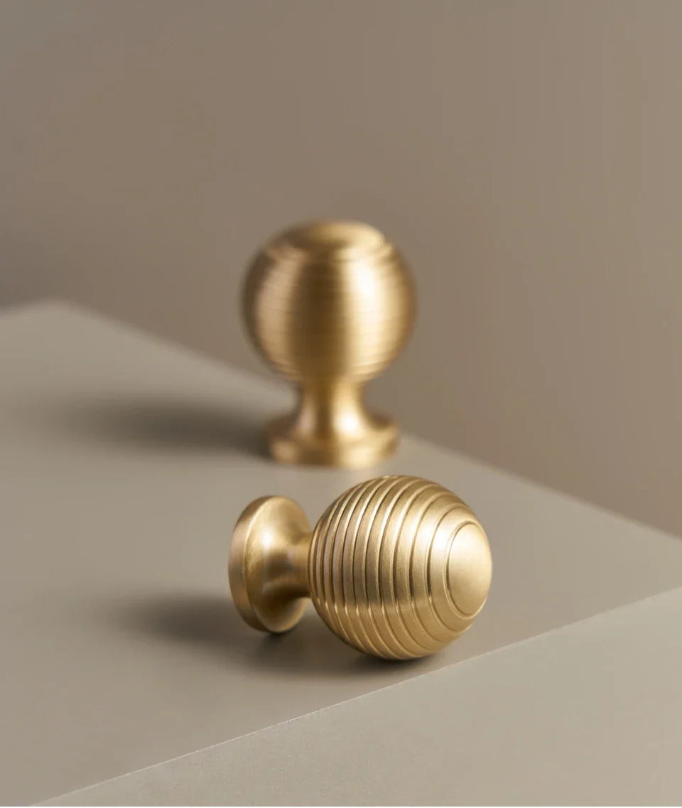 French Luxury Brass Handle – Gold Cabinet & Wardrobe Pull Knob Set