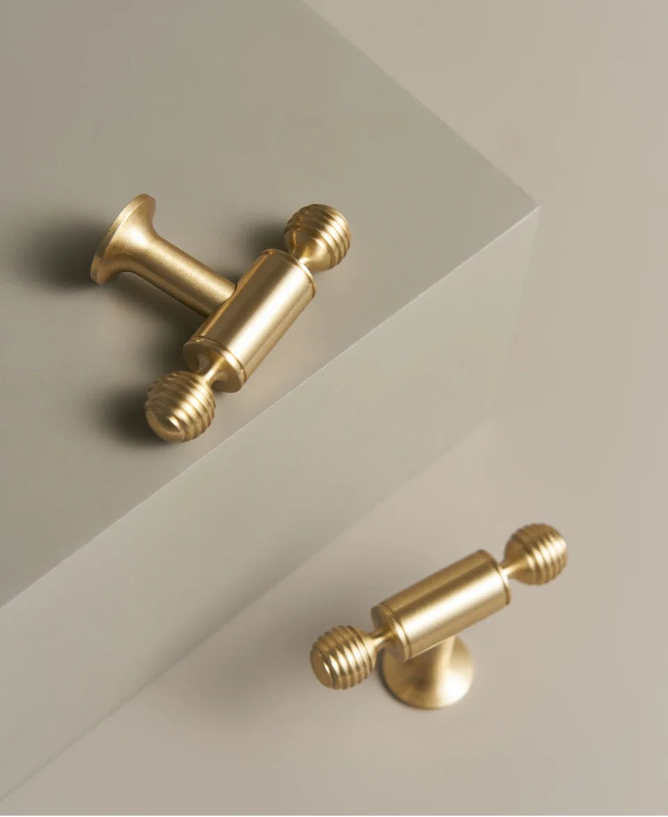 French Luxury Brass Handle – Gold Cabinet & Wardrobe Pull Knob Set