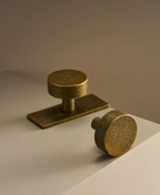 Antique Brass Cabinet Knob – Ice Flower Vintage Design
