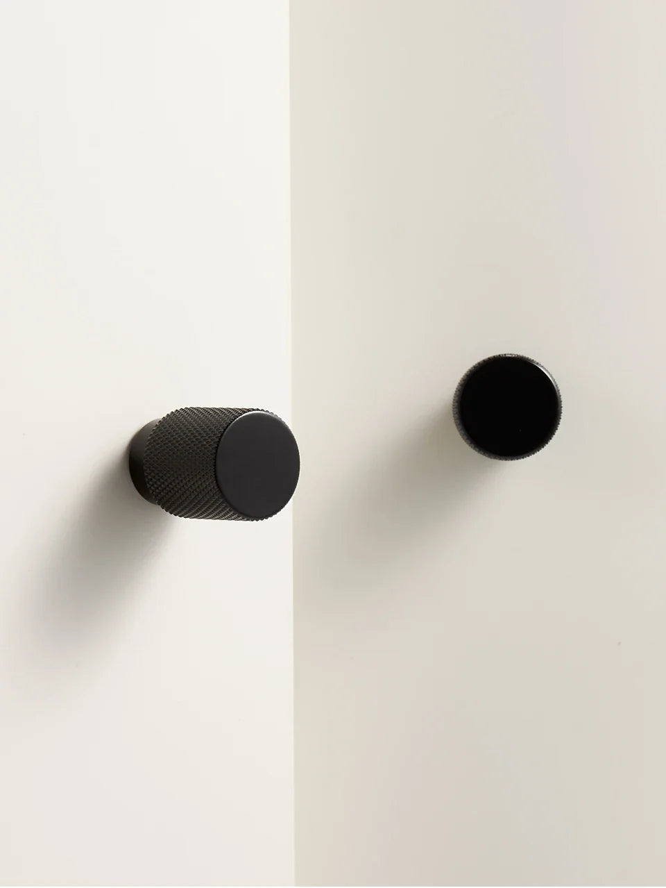 Solid Brass Knurled Cabinet Knob – Brushed Cross Design