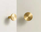 Solid Brass Knurled Cabinet Knob – Matte Antique Finish