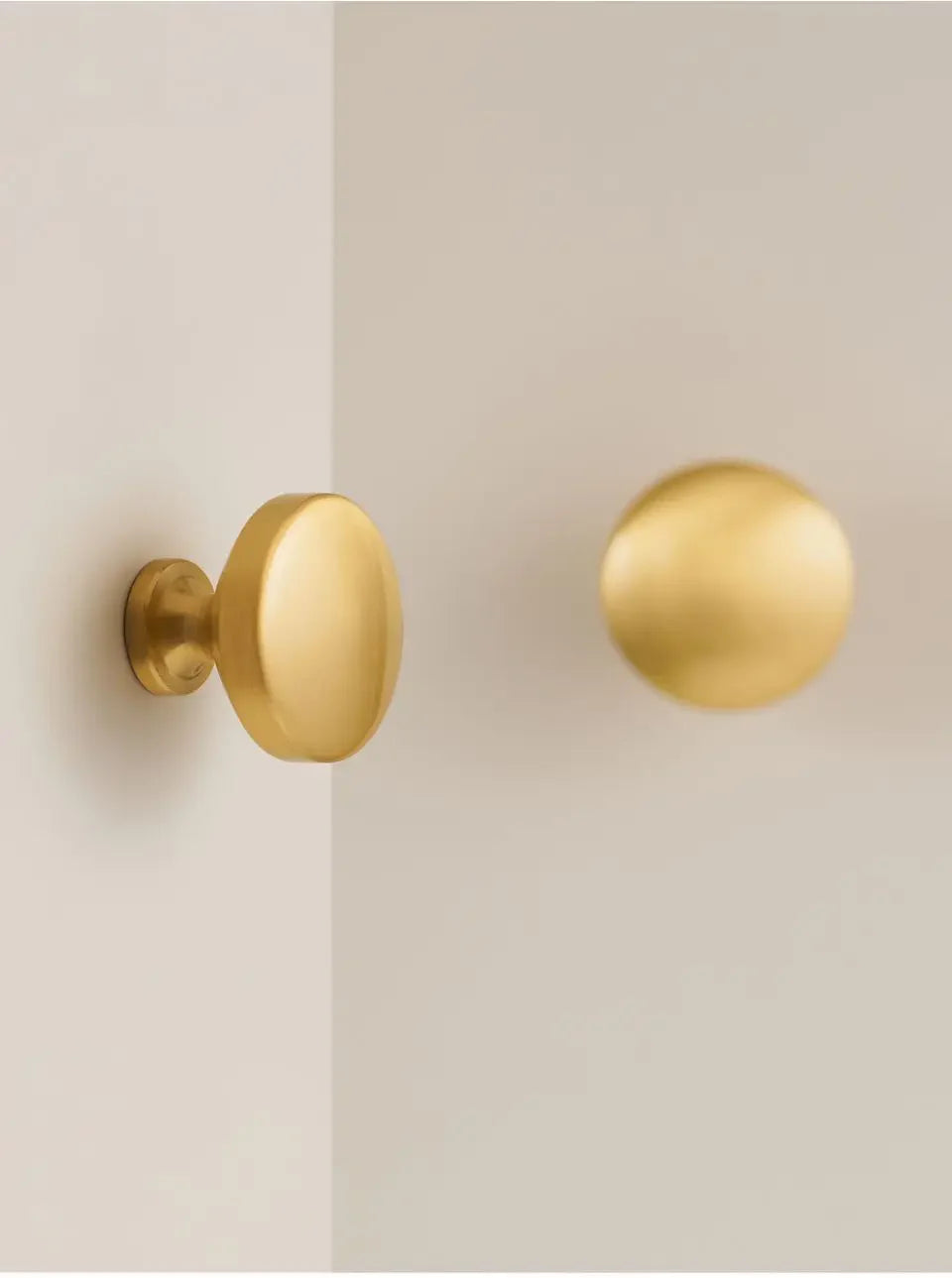 Solid Brass Round Cabinet Knob – Minimalist Design