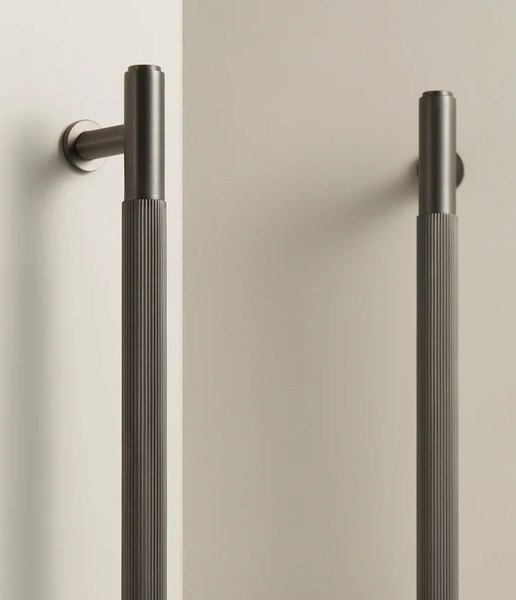 Solid Gunmetal Brass Linear Handle – Modern Cabinet & Drawer Pull