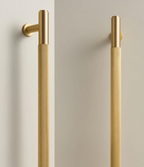 Solid Gold Brass Linear Handle – Modern Cabinet & Drawer Pull