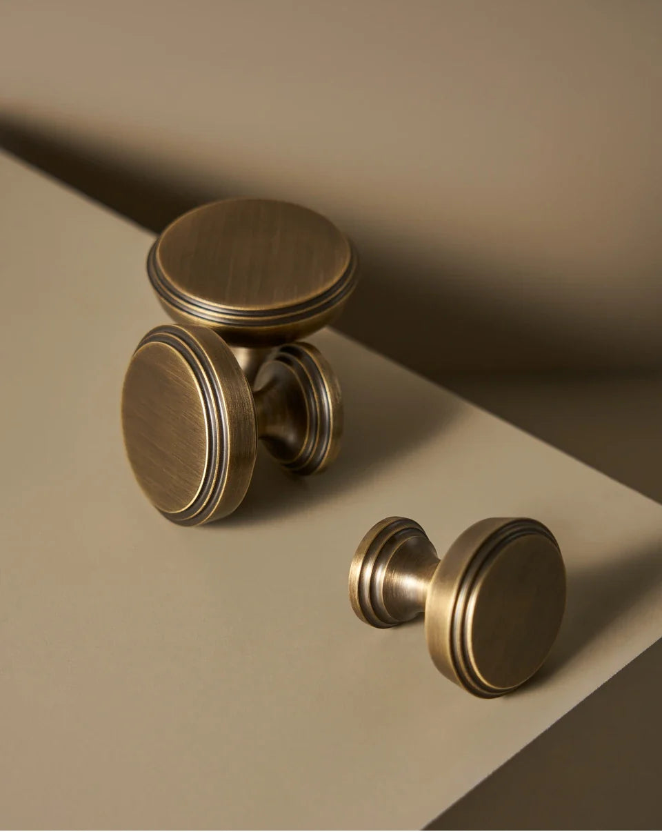 Solid Brass Handle – Vintage Brushed Bronze T-Bar Cabinet & Drawer Pull
