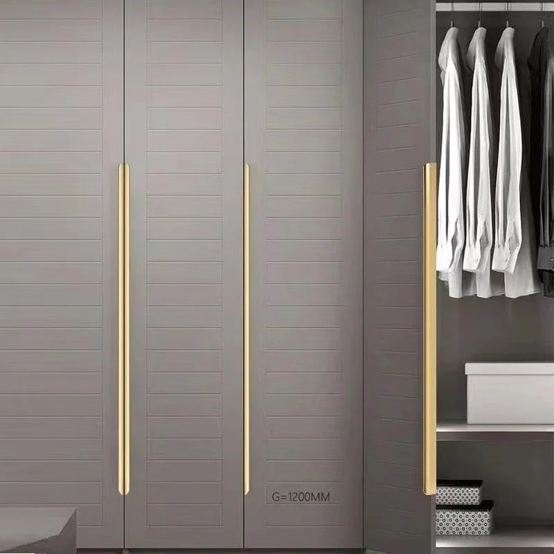 Invisible Aluminum Edge Pull Handle – Modern Curved Cabinet & Drawer Pull
