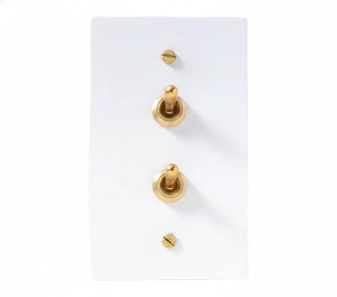 1-Gang Solid Brass Retro Toggle Light Switch