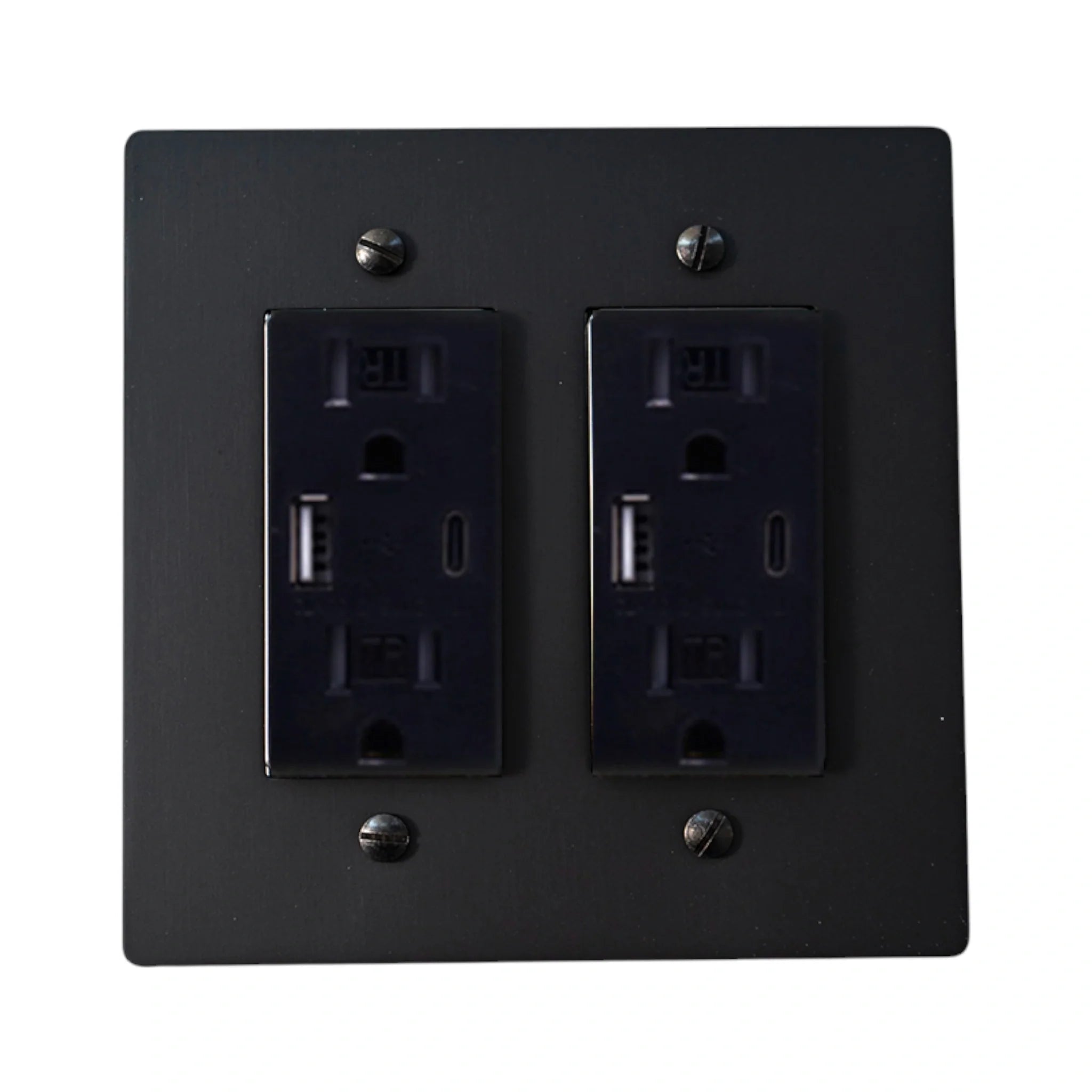 Solid Brass 2-Gang Outlet (4plugs)