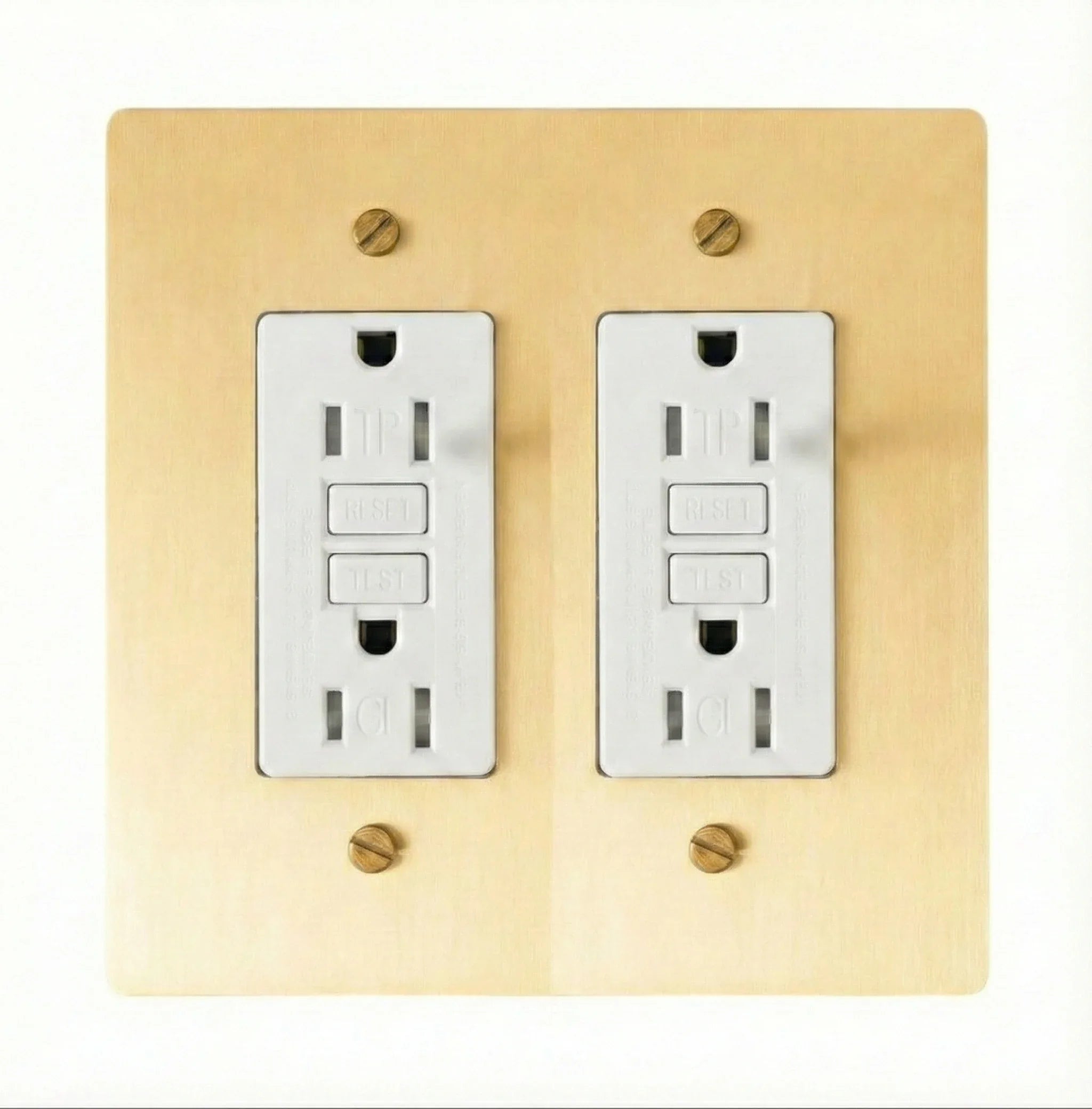 Solid Brass 2-Gang Outlet (4plugs)