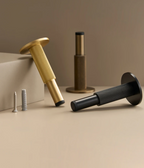 Brass Knurled Door Stopper – Heavy-Duty Floor & Wall Mount