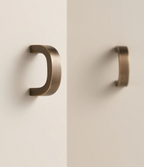 Solid Brass Bent Handle – Simple Modern Cabinet & Drawer Pull